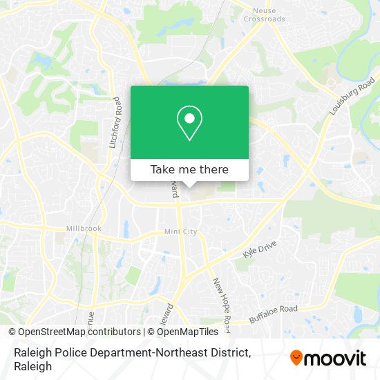 Raleigh Police Department-Northeast District map