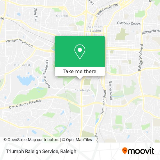 Triumph Raleigh Service map