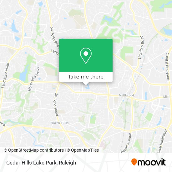 Cedar Hills Lake Park map