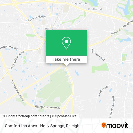 Mapa de Comfort Inn Apex - Holly Springs