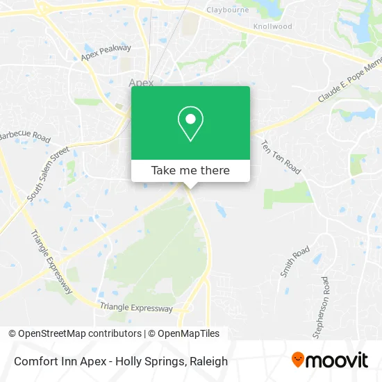 Comfort Inn Apex - Holly Springs map
