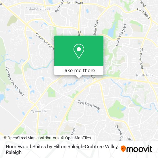 Homewood Suites by Hilton Raleigh-Crabtree Valley map
