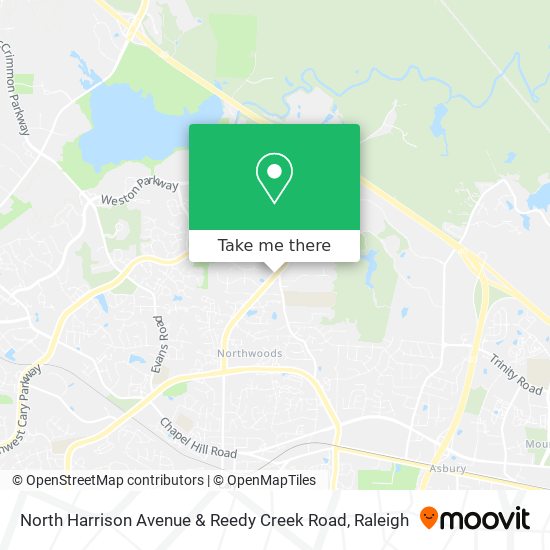 Mapa de North Harrison Avenue & Reedy Creek Road