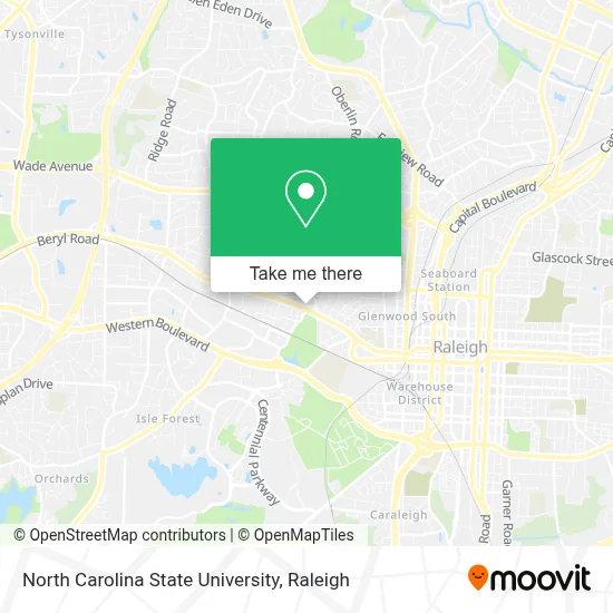 North Carolina State University map
