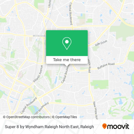 Super 8 by Wyndham Raleigh North East map