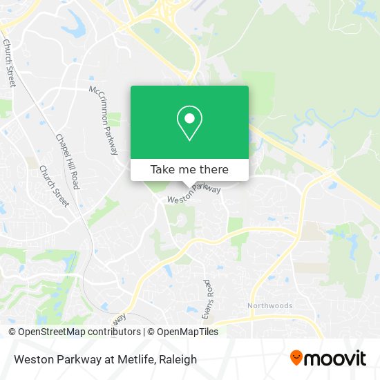 Weston Parkway at Metlife map