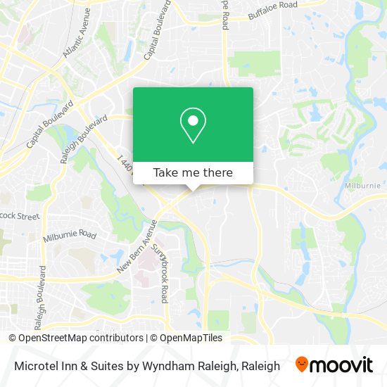 Mapa de Microtel Inn & Suites by Wyndham Raleigh