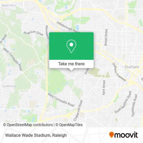 Wallace Wade Stadium map