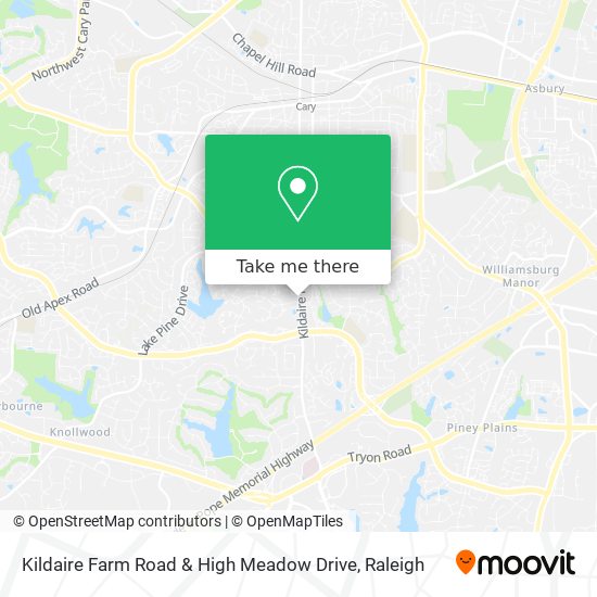 Mapa de Kildaire Farm Road & High Meadow Drive