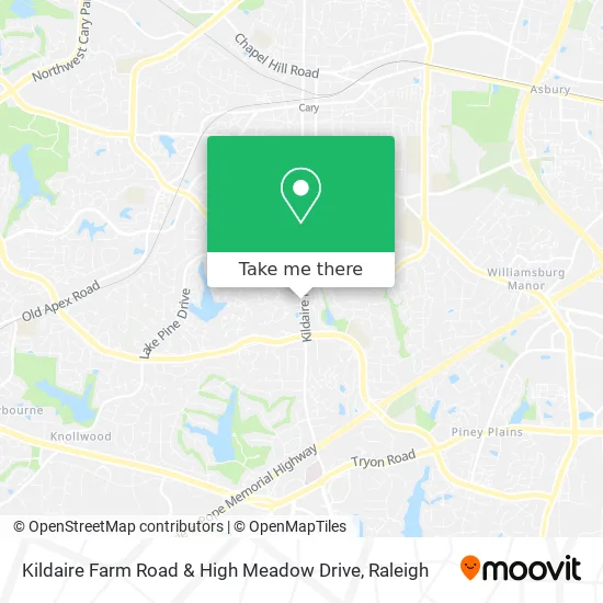 Kildaire Farm Road & High Meadow Drive map