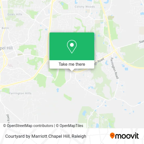 Courtyard by Marriott Chapel Hill map