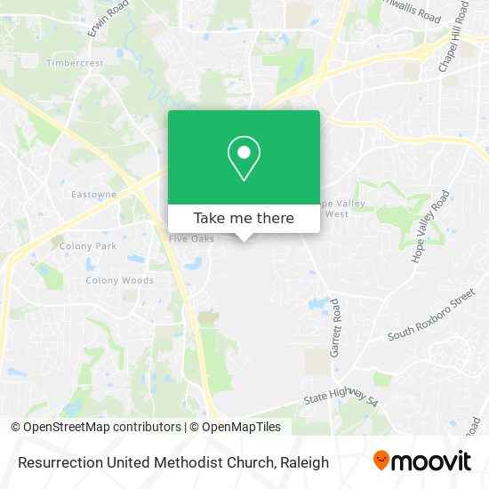 Resurrection United Methodist Church map