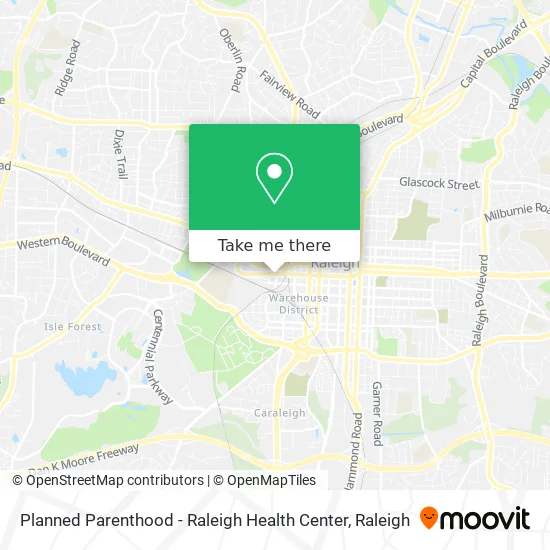 Planned Parenthood - Raleigh Health Center map