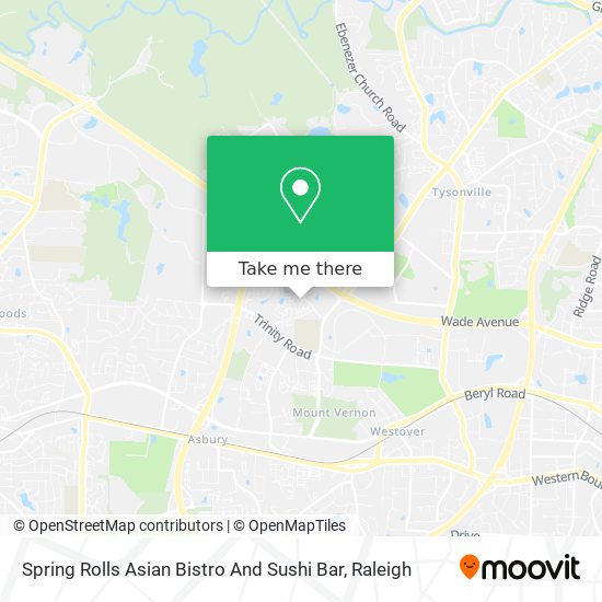 Spring Rolls Asian Bistro And Sushi Bar map