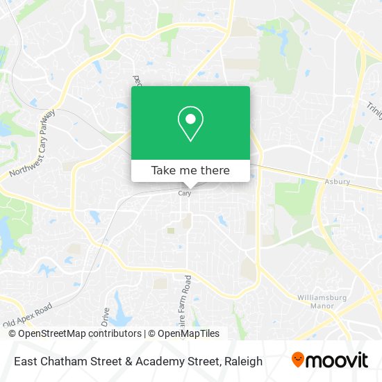 East Chatham Street & Academy Street map
