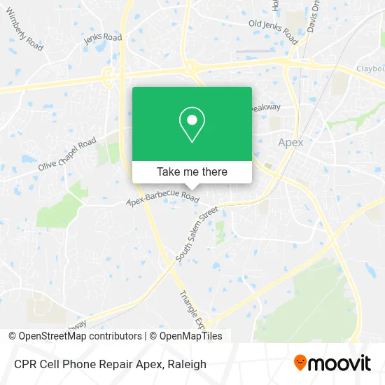 CPR Cell Phone Repair Apex map