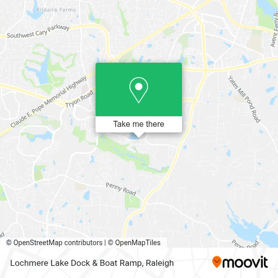 Lochmere Lake Dock & Boat Ramp map