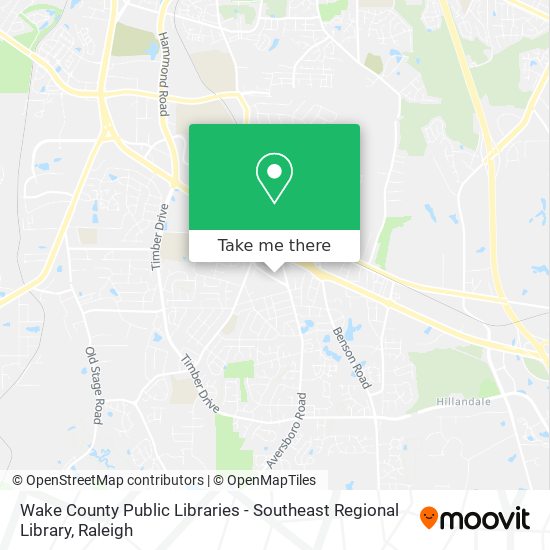 Mapa de Wake County Public Libraries - Southeast Regional Library