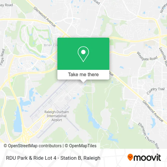 RDU Park & Ride Lot 4 - Station B map