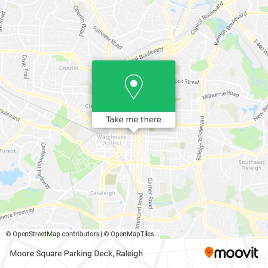 Moore Square Parking Deck map