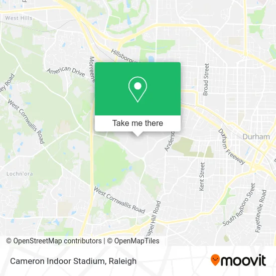 Cameron Indoor Stadium map