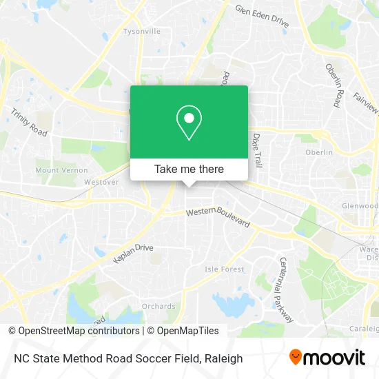 NC State Method Road Soccer Field map