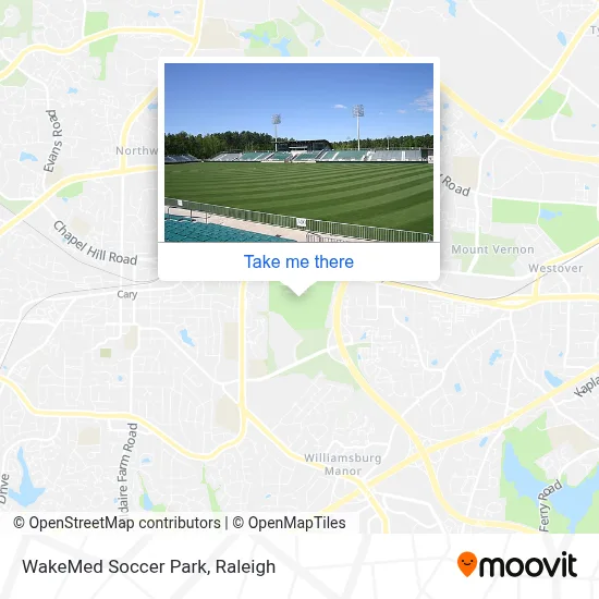 WakeMed Soccer Park map