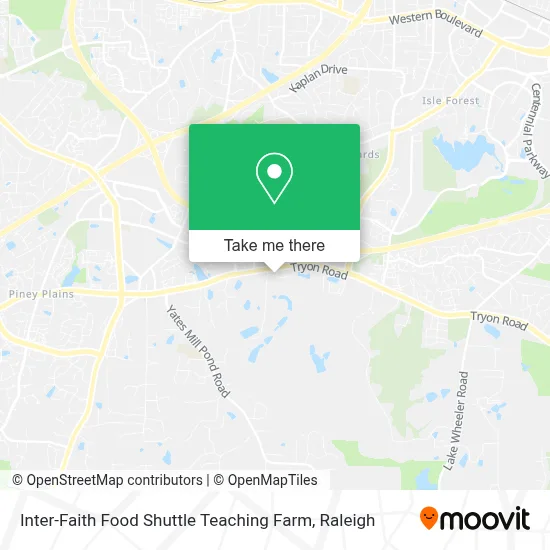 Inter-Faith Food Shuttle Teaching Farm map