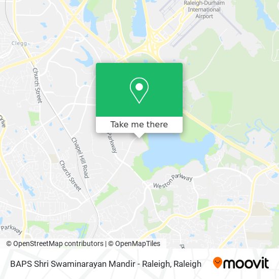 Mapa de BAPS Shri Swaminarayan Mandir - Raleigh