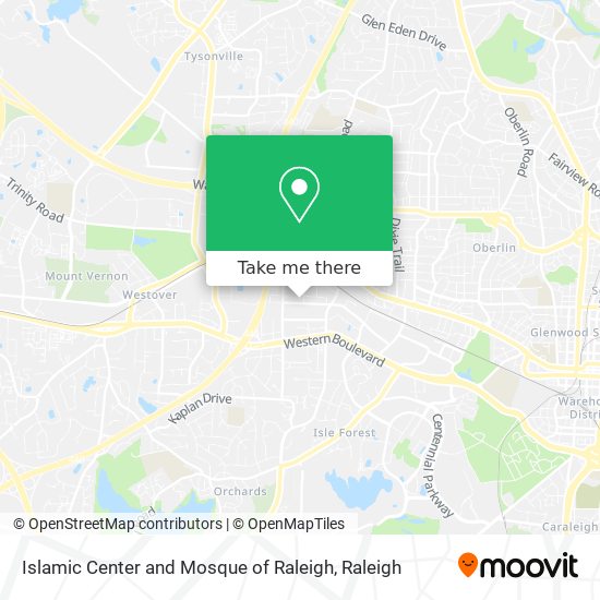 Islamic Center and Mosque of Raleigh map