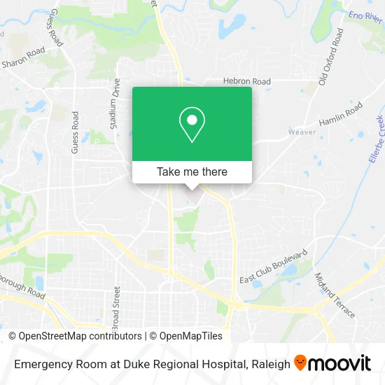 Mapa de Emergency Room at Duke Regional Hospital