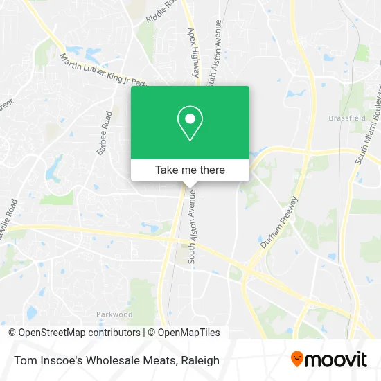 Tom Inscoe's Wholesale Meats map