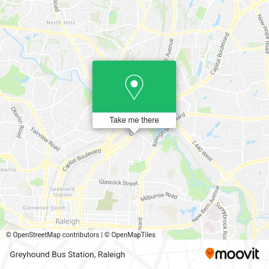 Mapa de Greyhound Bus Station