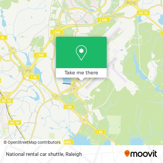 Mapa de National rental car shuttle