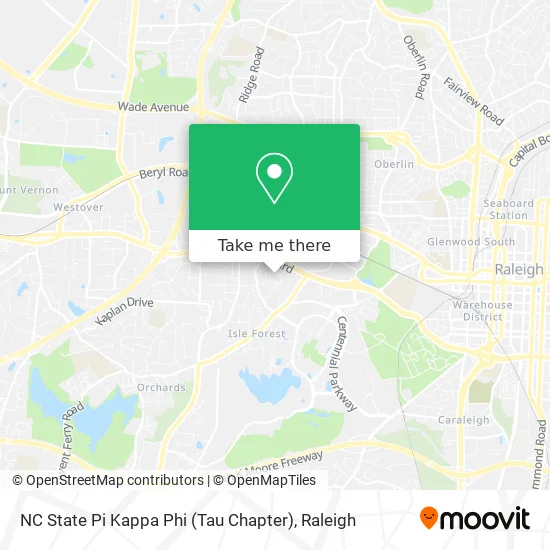NC State Pi Kappa Phi (Tau Chapter) map