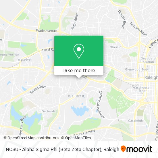 Mapa de NCSU - Alpha Sigma Phi (Beta Zeta Chapter)