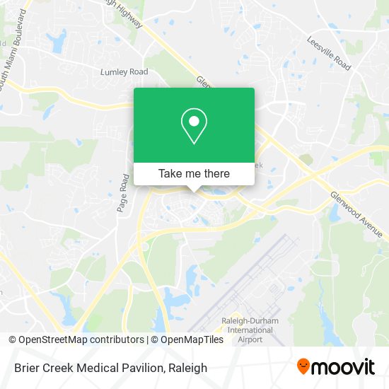Brier Creek Medical Pavilion map