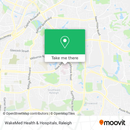 WakeMed Health & Hospitals map