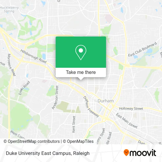 Duke University East Campus map