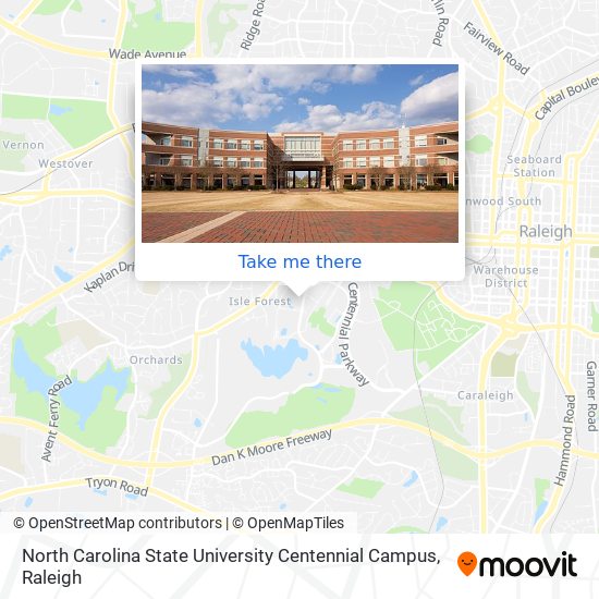 North Carolina State University Centennial Campus map