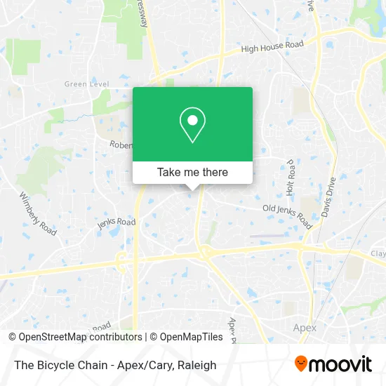 The Bicycle Chain - Apex/Cary map