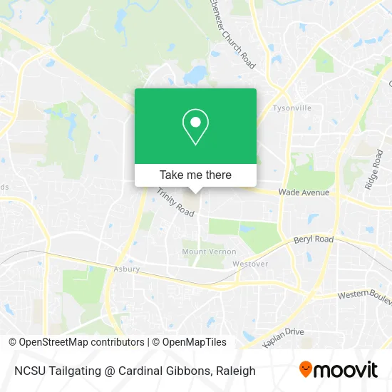 Mapa de NCSU Tailgating @ Cardinal Gibbons