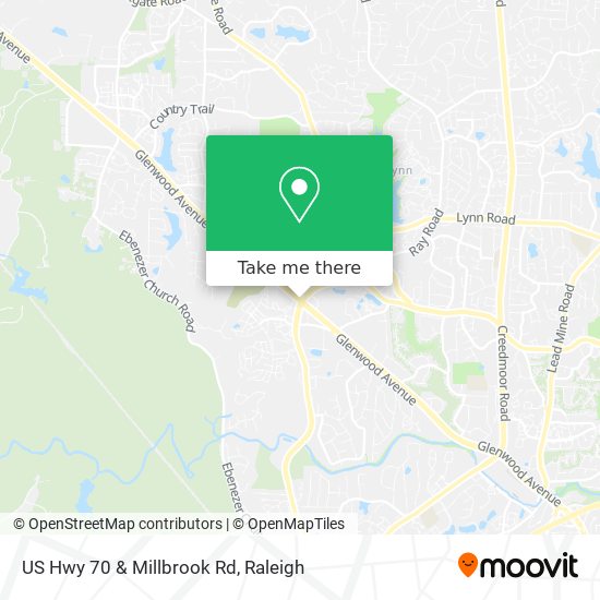 US Hwy 70 & Millbrook Rd map