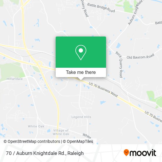 70 / Auburn Knightdale Rd. map