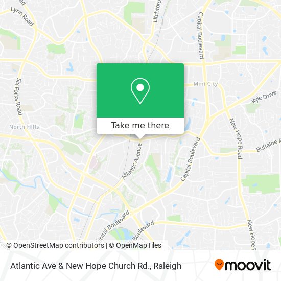 Atlantic Ave & New Hope Church Rd. map