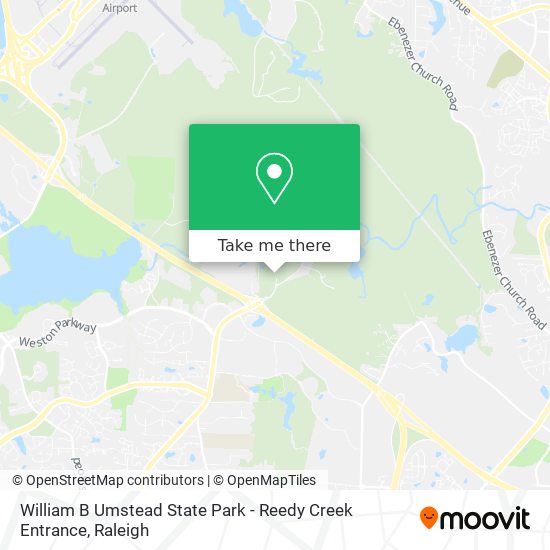 William B Umstead State Park - Reedy Creek Entrance map