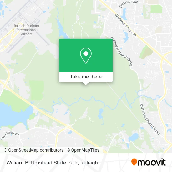 William B. Umstead State Park map