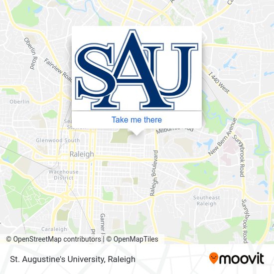 St. Augustine's University map