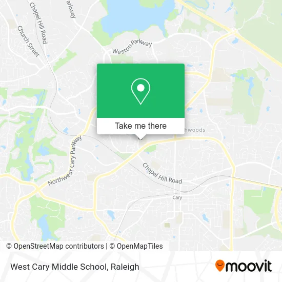 West Cary Middle School map