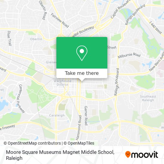Mapa de Moore Square Museums Magnet Middle School